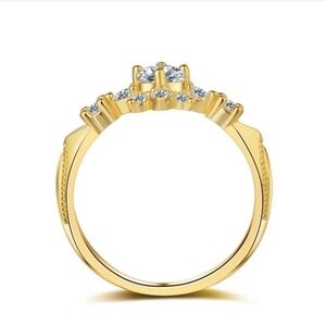 14K Real Gold Plated AAA Zircon Ring